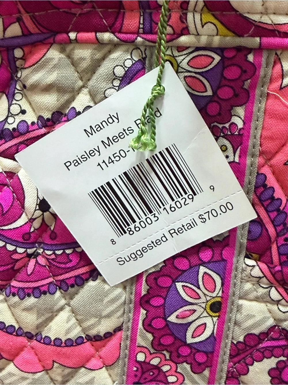 NWT Vera Bradley Set “Paisley Meets Plaid”Tote with 5 Matching Accessories